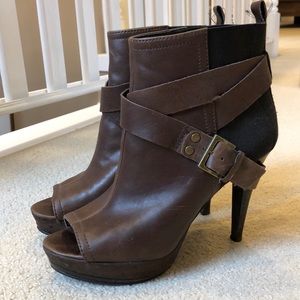 Nine West Brown Leather Booties
